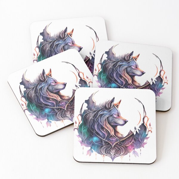 Item preview, Ornate Wolf Spirit in Elemental Bloom designed and sold by Lili-Raes' Shoppe.