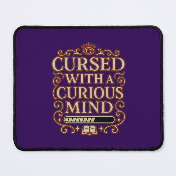 Item preview, Cursed With A Curious Mind Witchy Book Lover Tee designed and sold by PunchDrop.
