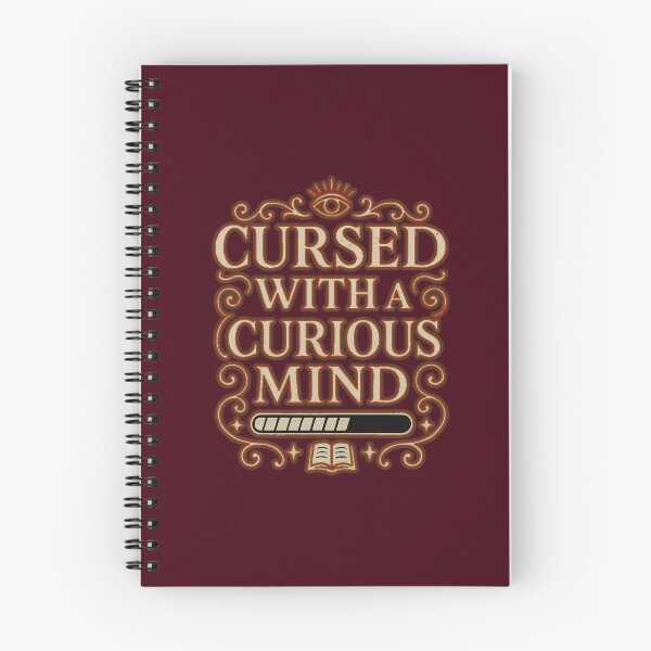 Item preview, Cursed With A Curious Mind Witchy Book Lover Tee designed and sold by PunchDrop.