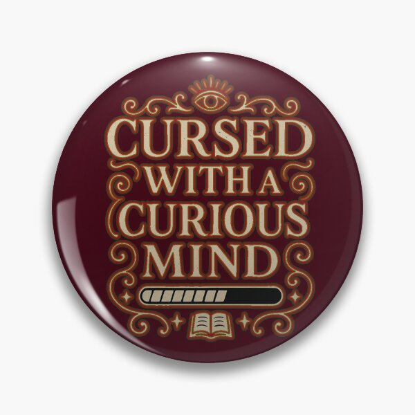 Item preview, Cursed With A Curious Mind Witchy Book Lover Tee designed and sold by PunchDrop.