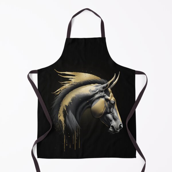 Item preview, Golden Unicorn, Black Unicorn Art, Liquid Gold, Watercolor Unicorn, Gold Dripping, Mystic Unicorn, Dark Legend, Golden Mane designed and sold by CrisMor-Art.