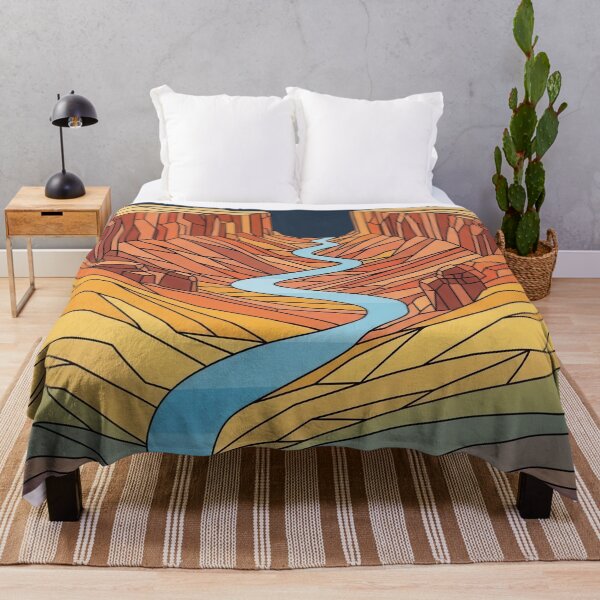 Item preview, Colorful Canyon River in Geometric Style designed and sold by NoctaHike.