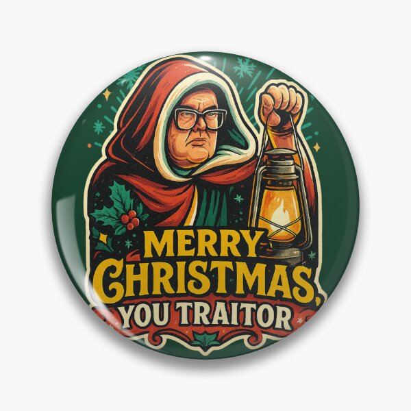 Item preview, Merry Christmas, You Traitor – Alan Carr Celebrity Traitors Christmas Art designed and sold by GirlyPopped.