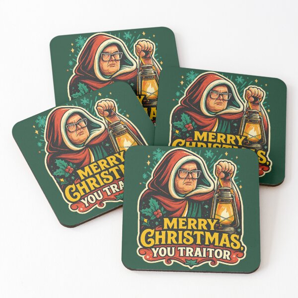 Item preview, Merry Christmas, You Traitor – Alan Carr Celebrity Traitors Christmas Art designed and sold by GirlyPopped.