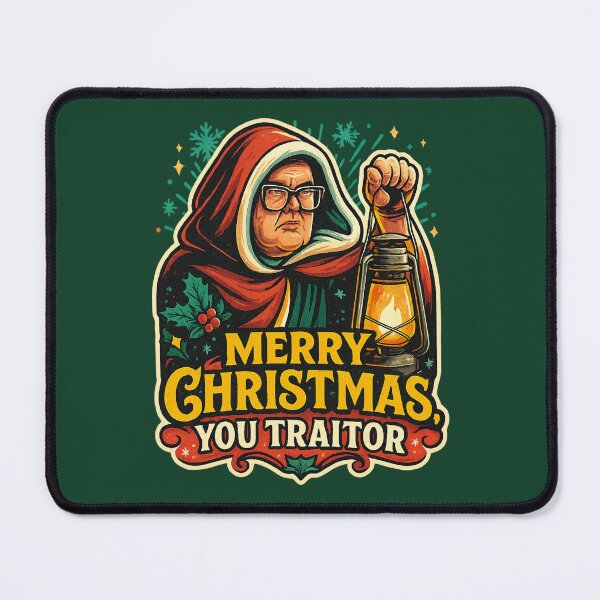 Item preview, Merry Christmas, You Traitor – Alan Carr Celebrity Traitors Christmas Art designed and sold by GirlyPopped.