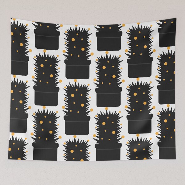 Item preview, Modern cactus silhouette with golden dots designed and sold by rymarenko.