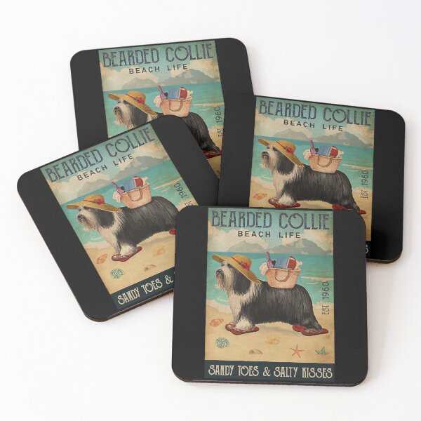 Item preview, Bearded Collie Dog Beach Life Art Print designed and sold by shopdangthiet.