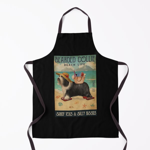 Item preview, Bearded Collie Dog Beach Life Art Print designed and sold by shopdangthiet.