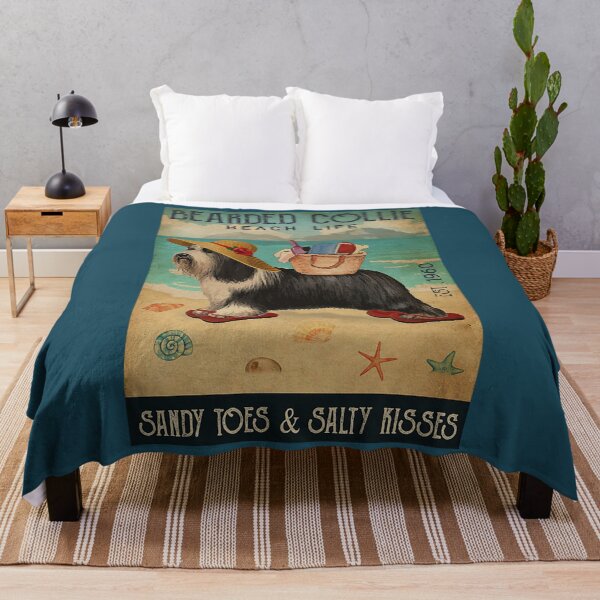 Item preview, Bearded Collie Dog Beach Life Art Print designed and sold by shopdangthiet.