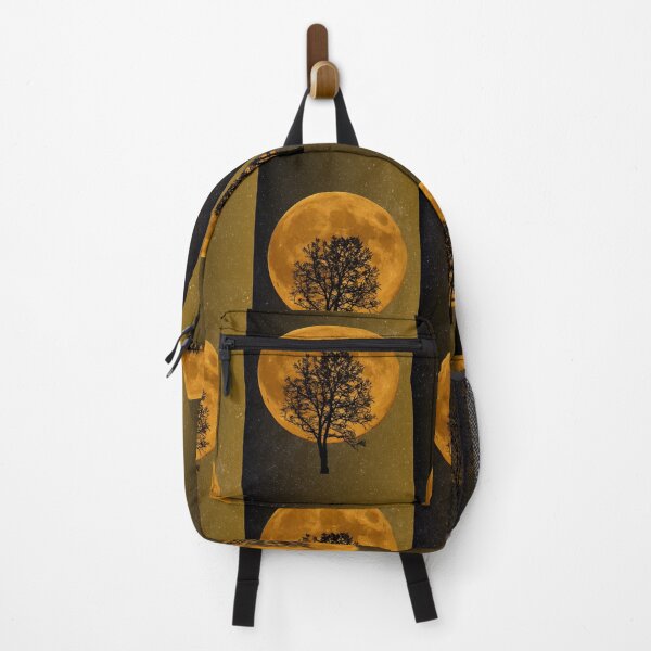Item preview, Orange Moon Night with Silhouette Tree – Dreamy Night Sky Artwork designed and sold by ROHITJIDEGINER.