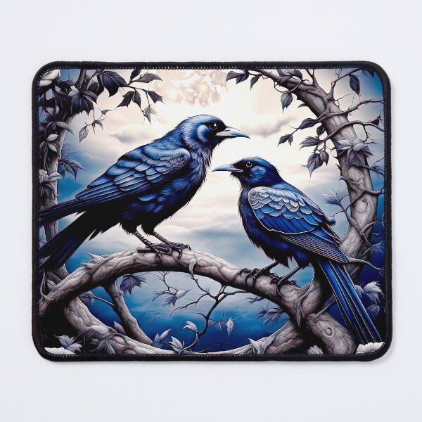 Item preview, Two Ravens Among The Roses On A Moonlit Night Halloween Decor designed and sold by LanaGustavsson.