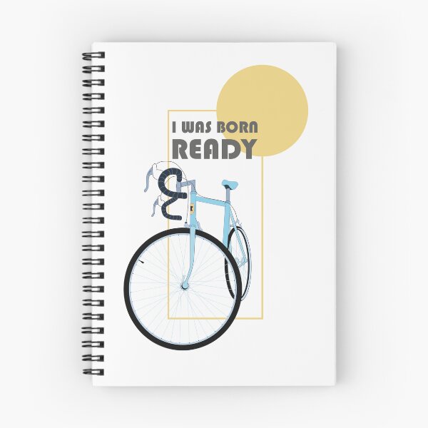 Item preview, I WAS BORN READY - Motivational Cycling Sporty Graphic Art designed and sold by SKETCHYANDGRAPHIC.