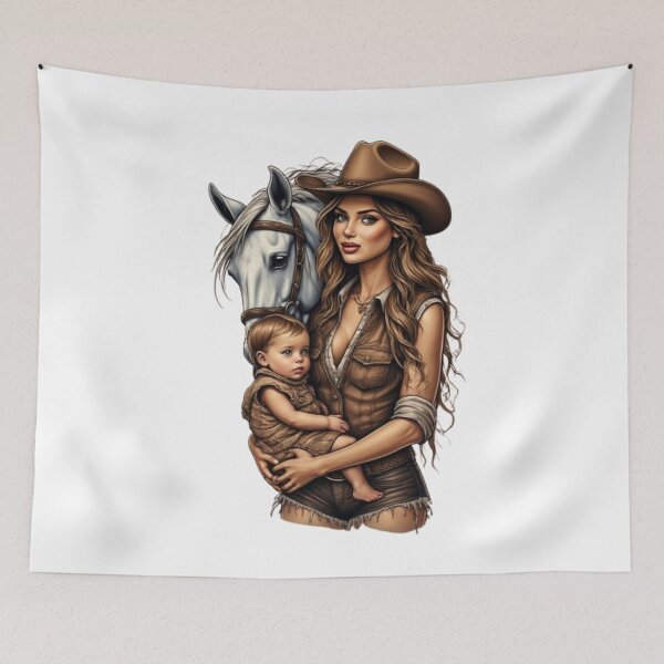 Item preview, Mother and Child Cowgirl designed and sold by CHRIST5000.
