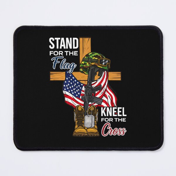 Item preview, Stand for the Flag Kneel for the Cross Christian Patriotic Faith designed and sold by RobertKnow.