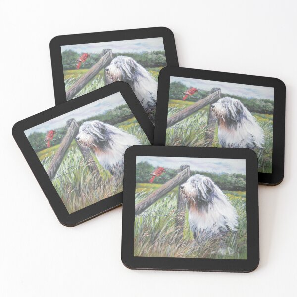 Item preview, Bearded Collie Fine Art Painting Sticker1 designed and sold by shopdangthiet.