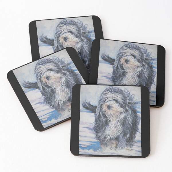 Item preview, Bearded Collie Fine Art Painting Sticker3 designed and sold by shopdangthiet.