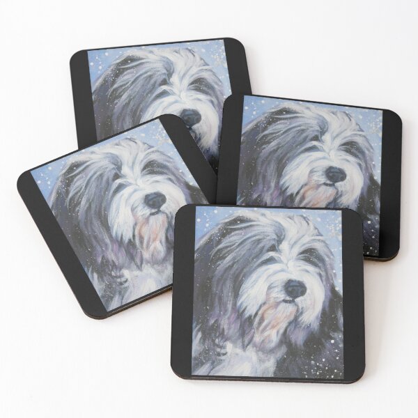 Item preview, Bearded Collie Fine Art Painting Sticker4 designed and sold by shopdangthiet.