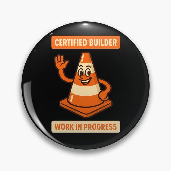 Item preview, Certified Builder Funny Construction Cone Design designed and sold by TeeTimeTreasure.