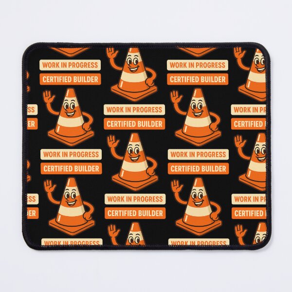 Item preview, Certified Builder Funny Construction Cone Design designed and sold by TeeTimeTreasure.