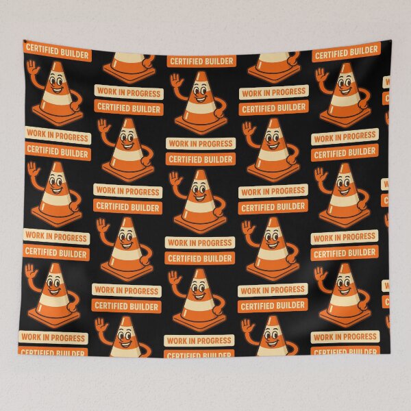Item preview, Certified Builder Funny Construction Cone Design designed and sold by TeeTimeTreasure.