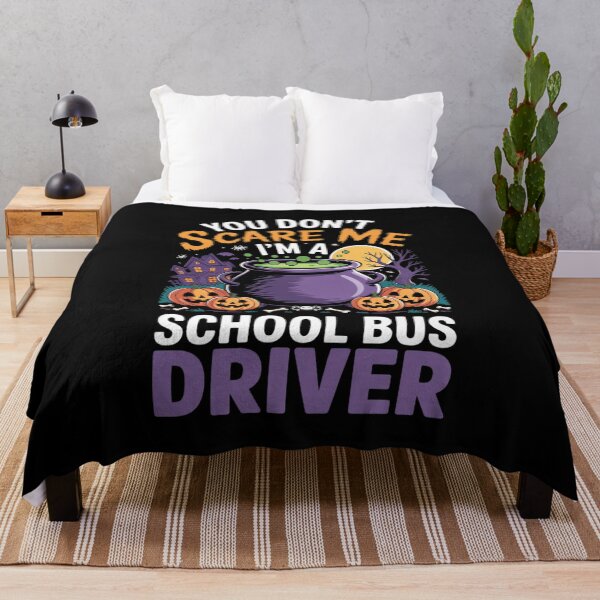 Item preview, Don't Scare Me I'm A School Bus Driver Halloween Pumpkin designed and sold by BeetleMalon.