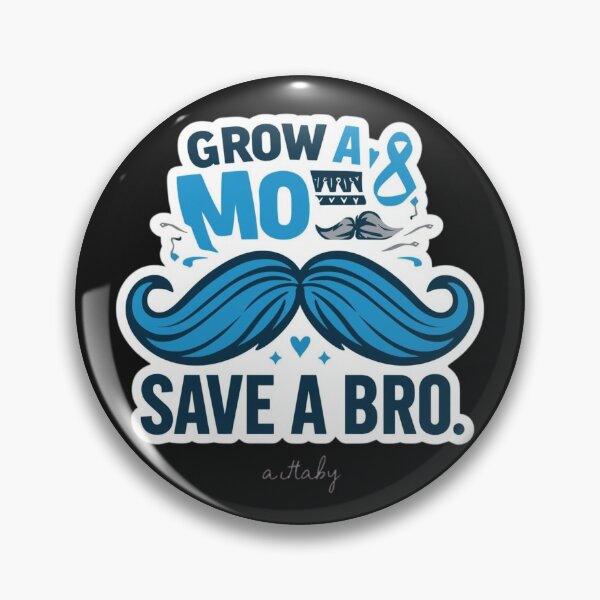 Item preview, Grow a Mo, Save a Bro – Movember Mustache Awareness designed and sold by ZACKLAB.