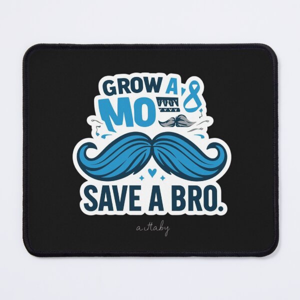 Item preview, Grow a Mo, Save a Bro – Movember Mustache Awareness designed and sold by ZACKLAB.