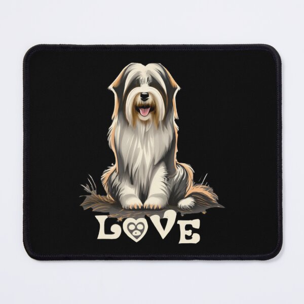 Item preview, Bearded Collie Love and Hearts Beautiful Artwork Sticker designed and sold by quantrieutrieu.