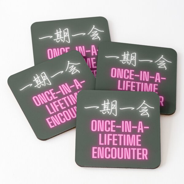 Item preview, Ichigo Ichie – Once in a Lifetime Encounter | Japanese Kanji Neon Design designed and sold by TOKYO SOUL DESIGN.