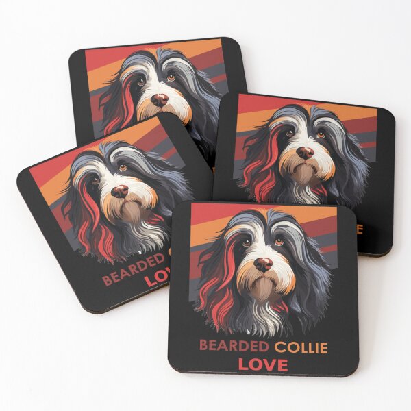 Item preview, Bearded Collie Love Beautiful Artwork Sticker designed and sold by quantrieutrieu.