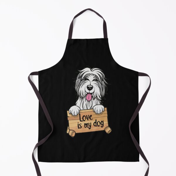 Item preview, Bearded Collie Love is my Dog cute puppy Sticker designed and sold by quantrieutrieu.