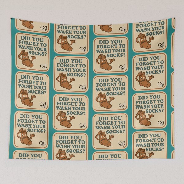 Item preview, LaMaisonOfMY NAGGING STICKERS COLLECTION “Did You Forget to Wash Your Socks?” On Green designed and sold by LaMaisonOfMY.