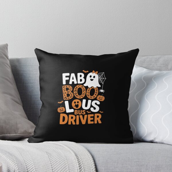 Item preview, Faboolous Bus Driver Happy Halloween Pumpkin Cute Ghost  designed and sold by BeetleMalon.