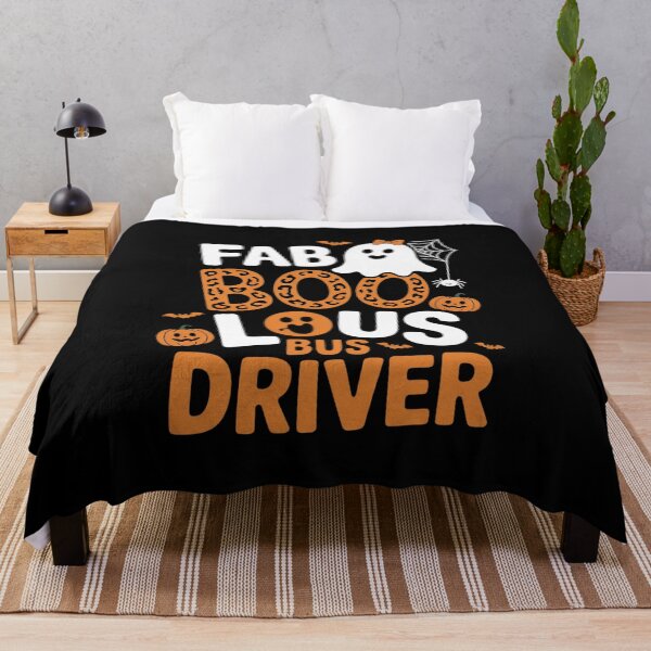 Item preview, Faboolous Bus Driver Happy Halloween Pumpkin Cute Ghost  designed and sold by BeetleMalon.