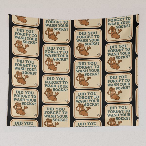 Item preview, LaMaisonOfMY NAGGING STICKERS COLLECTION “Did You Forget to Wash Your Socks?” On Black designed and sold by LaMaisonOfMY.