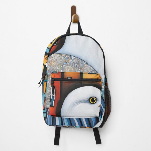 Item preview, Folk Art Seagull wearing a hoodie in a big city back alley designed and sold by Colin Bentham.
