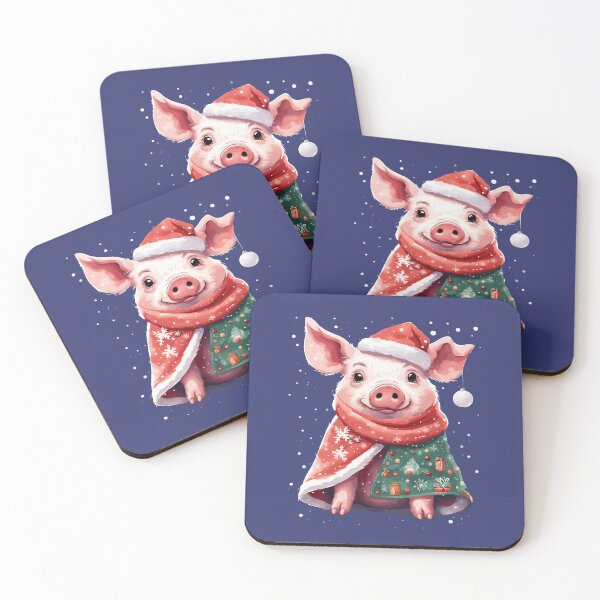 Item preview, Pigs In Blankets And Santa Hat Cute Animal Christmas designed and sold by taiche.