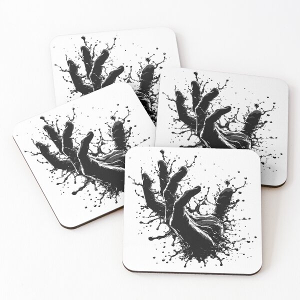 Item preview, Grunge ink splash hand silhouette designed and sold by rymarenko.