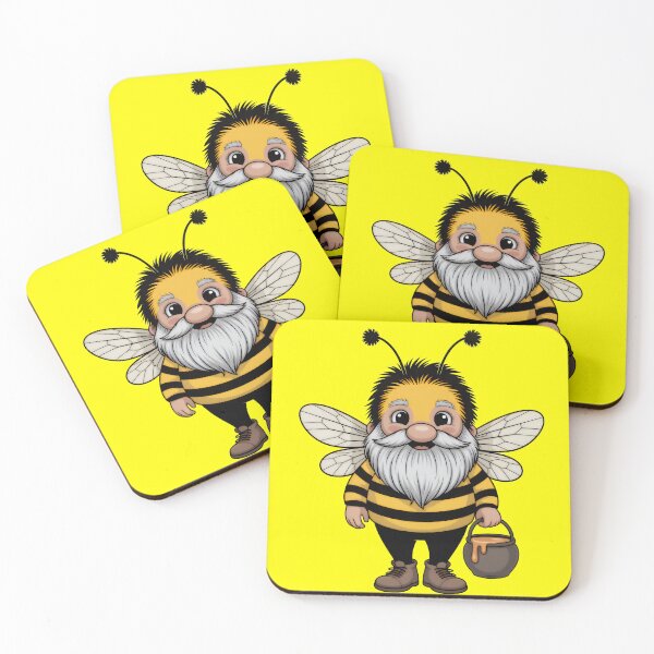 Item preview, Cute Kawaii Bee Gnome: Whimsical Character Holding Honey Pot designed and sold by RudArtAI.