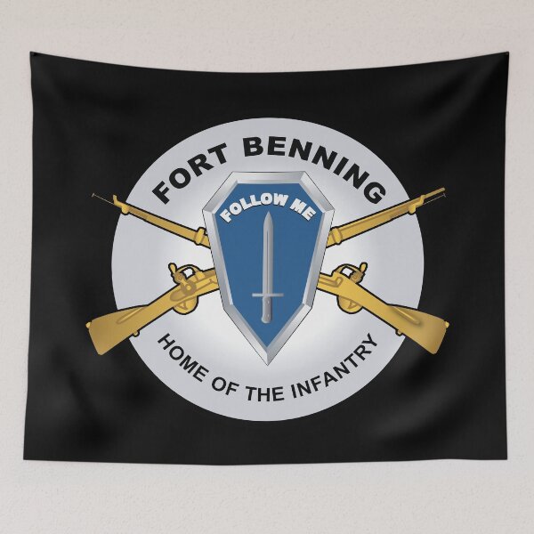 Item preview, Army - Fort Benning, GA - Home of the Infantry - Black & Gold X 300 designed and sold by Military Insignia Products.