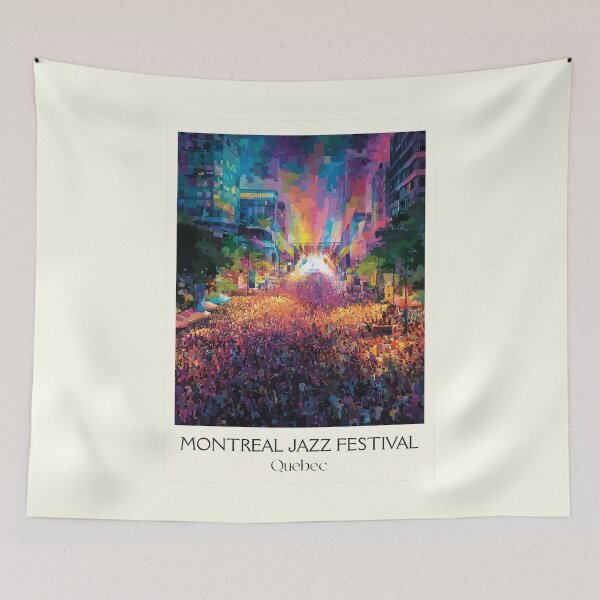 Item preview, Montreal Quebec | Summer Music Festival Nightlife Art designed and sold by TuncGK.