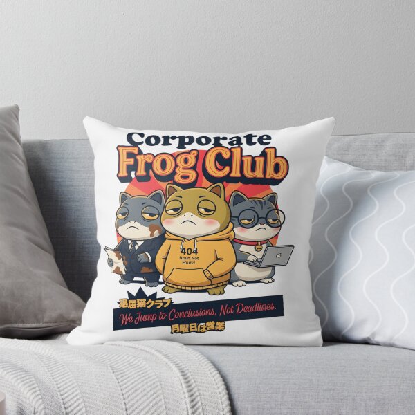 Item preview, Corporate Frog Club - Funny Work Humor '404 Brain Not Found design designed and sold by ZyricZyric.