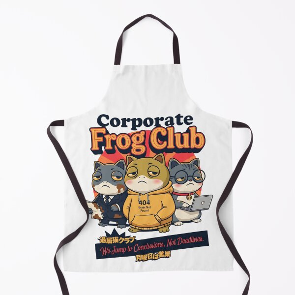 Item preview, Corporate Frog Club - Funny Work Humor '404 Brain Not Found design designed and sold by ZyricZyric.
