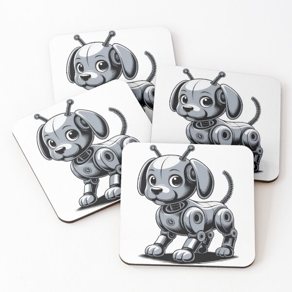 Item preview, Cute Robot Dog: Vector Illustration of a Mechanical Puppy designed and sold by RudArtAI.