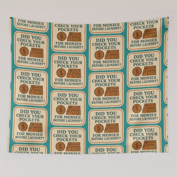 Item preview, LaMaisonOfMY NAGGING STICKERS COLLECTION “Did You Check Your Pockets for Monies Before Laundry?” On Green designed and sold by LaMaisonOfMY.