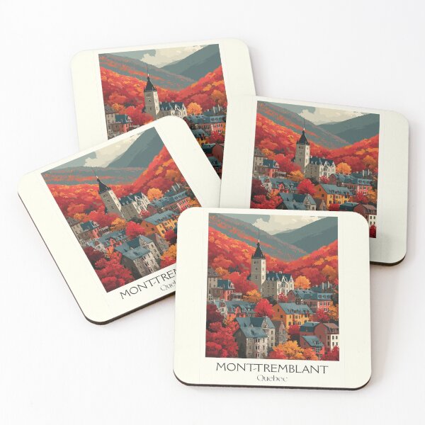 Item preview, Mont-Tremblant Quebec | Autumn Resort Village Art Print designed and sold by TuncGK.