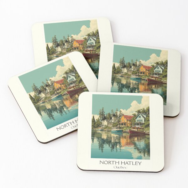 Item preview, North Hatley Quebec | Eastern Townships Lakeside Village Art designed and sold by TuncGK.