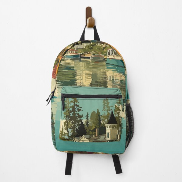 Item preview, North Hatley Quebec | Eastern Townships Lakeside Village Art designed and sold by TuncGK.