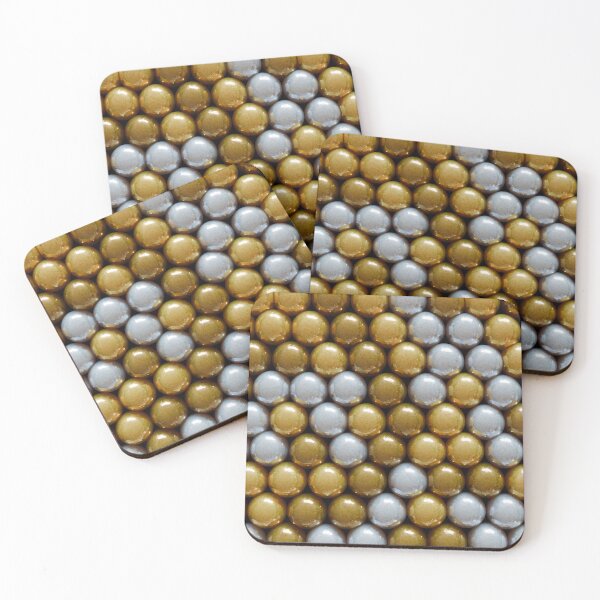 Item preview, Gold and Silver Metallic Spheres Pattern designed and sold by patternsoup.