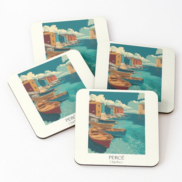 Item preview, Percé Quebec | Gaspé Peninsula Fishing Village Art designed and sold by TuncGK.